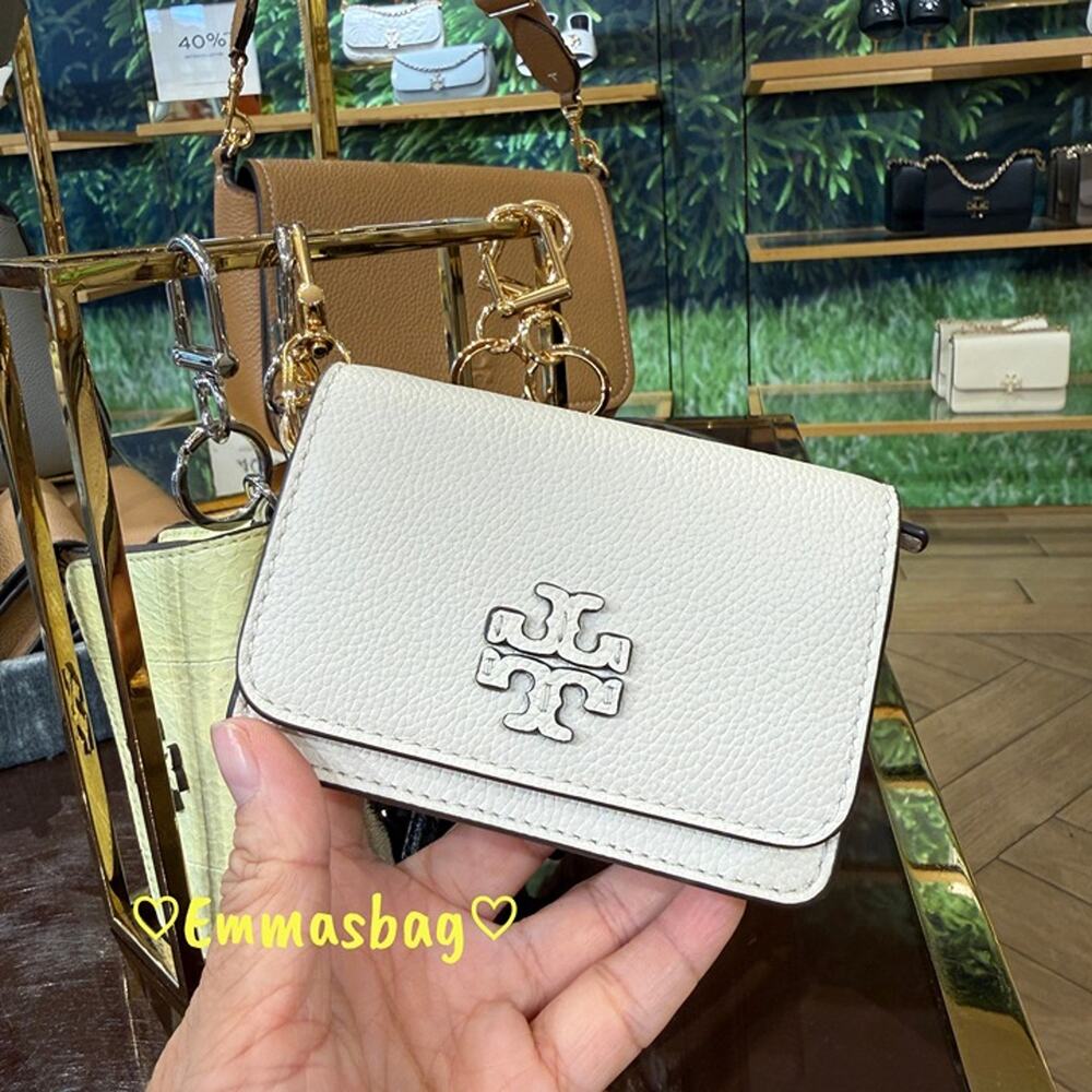 New Tory Burch Thea Flap Card Case 169969 New Ivory $150